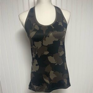 Athleta Camouflage Racerback Keyhole Tank Top Womens Small